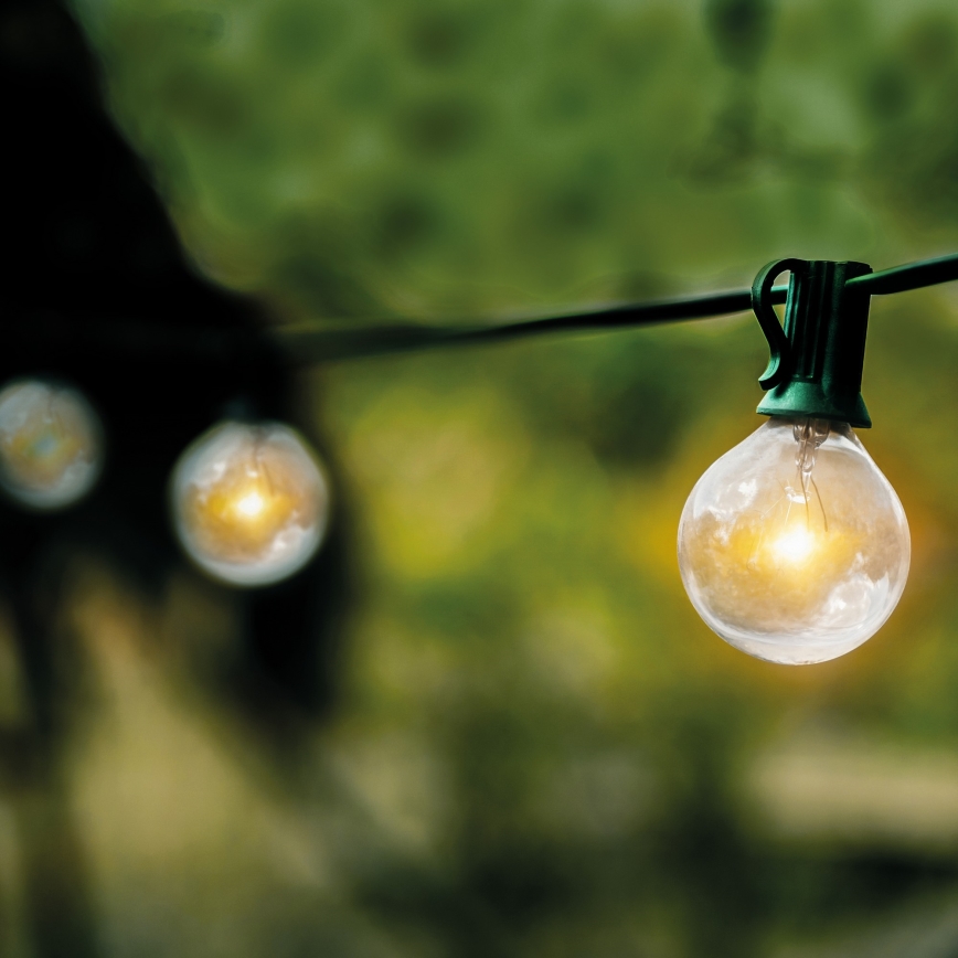 Brilagi - Dekorative LED-Lichterkette für den Außenbereich GARLAND 25xE12 20m grün IP44 warmweiβ