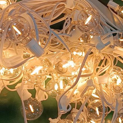 Brilagi - Dekorative LED-Lichterkette für den Außenbereich GARLAND 25xE12 20m weiß IP44 warmweiβ