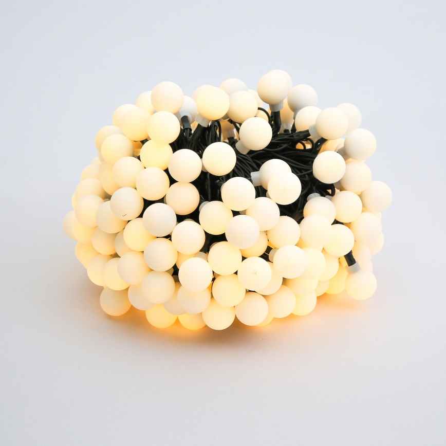 Brilagi - Dekorative LED-Solar-Lichterkette BUBBLE 200xLED/8 Funktionen 20m IP65 warmweiβ 800 mAh