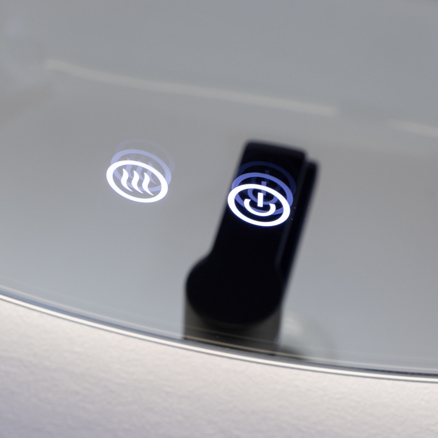 Brilagi - DEMI PRO LED Badezimmerspiegel mit Heizfunktion, LED/20W/230V, Ø 60 cm, IP44, CRI 90, dimmbar + CCT (verstellbare Farbtemperatur)