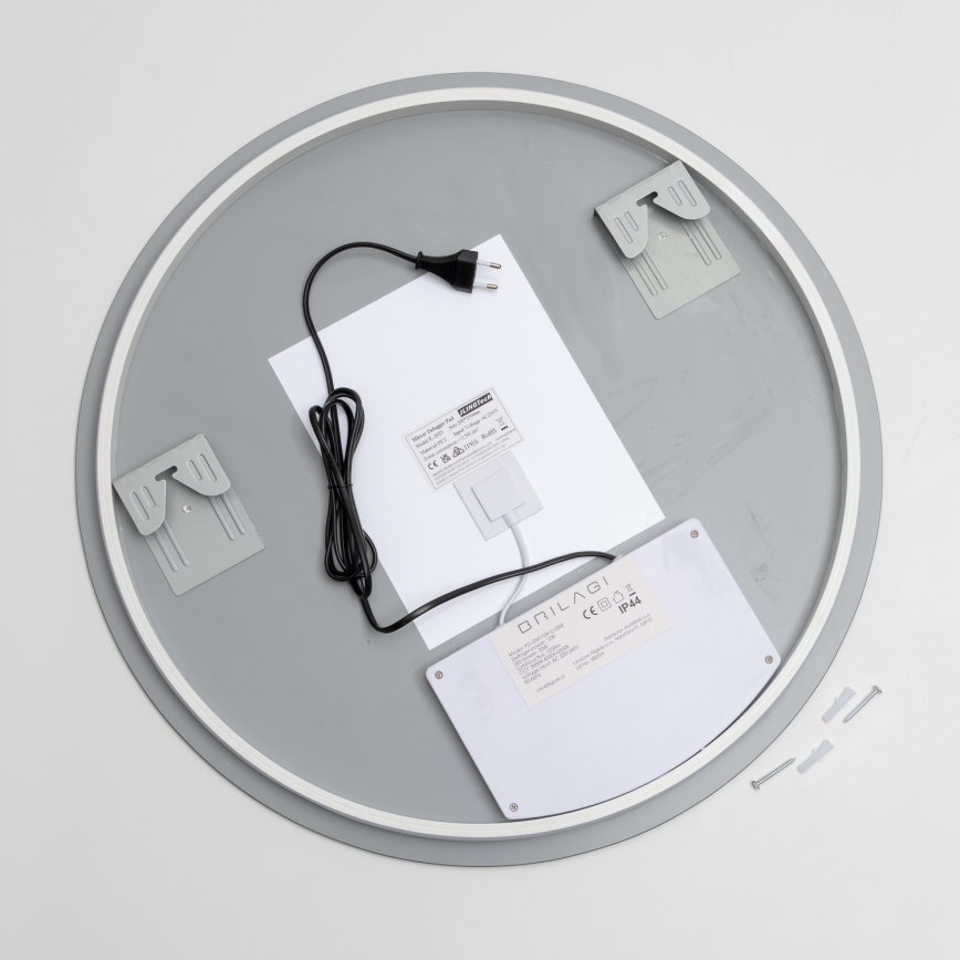 Brilagi - DEMI PRO LED Badezimmerspiegel mit Heizfunktion, LED/20W/230V, Ø 60 cm, IP44, CRI 90, dimmbar + CCT (verstellbare Farbtemperatur)