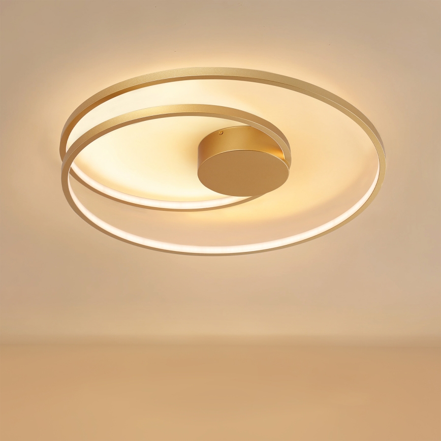 Brilagi - dimmbare LED-Deckenleuchte TWISTER LED/75W/230V 3000-6000K Ø 70 cm gold + Fernbedienung