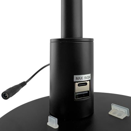 Brilagi - Dimmbare Touch-Tischlampe mit USB-Anschlüssen VARIO LED/7W/230V 3000-6500K CRI 96 schwarz