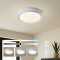 Brilagi - Dimmbare Deckenleuchte KREON LED/54W/230V 3000-6000K schwarz Ø 38 cm + Fernbedienung