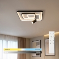 BRILAGI - Dimmbare Deckenleuchte UNITY LED/75W/230V + 1xGU10/3W 3000-6000K 50x50 cm weiß/schwarz + Fernbedienung
