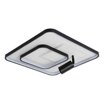 Brilagi - Dimmbare Deckenleuchte UNITY LED/75W/230V + 1xGU10/3W 3000-6000K 50x50 cm weiß/schwarz + Fernbedienung