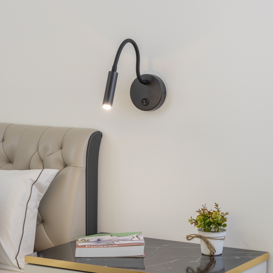 Brilagi - Dimmbare, flexible LED-Wandleuchte MAYA 1xG9/4W/230V schwarz 2700-6500K Wi-Fi Tuya