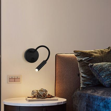 Brilagi - Dimmbare, flexible LED-Wandleuchte MAYA 1xG9/4W/230V schwarz 2700-6500K Wi-Fi Tuya