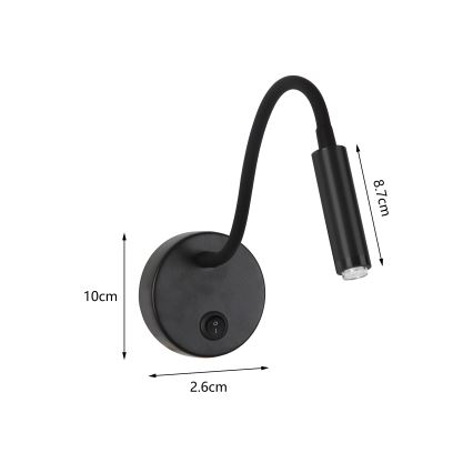 Brilagi - Dimmbare, flexible LED-Wandleuchte MAYA 1xG9/4W/230V schwarz 2700-6500K Wi-Fi Tuya