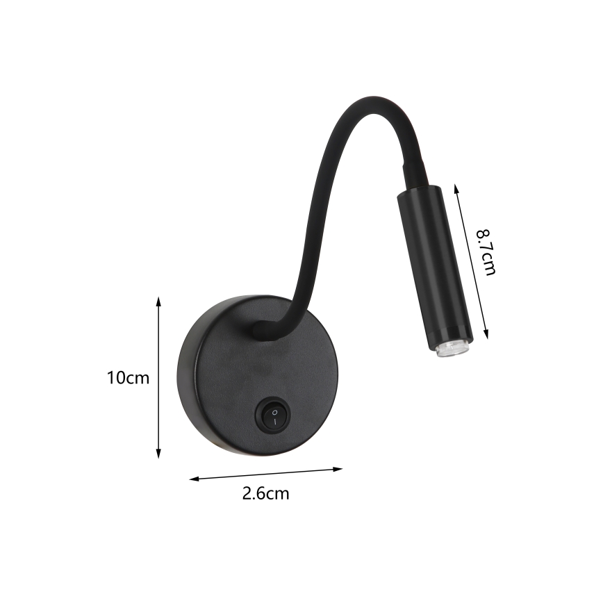 Brilagi - Dimmbare, flexible LED-Wandleuchte MAYA 1xG9/4W/230V schwarz 2700-6500K Wi-Fi Tuya