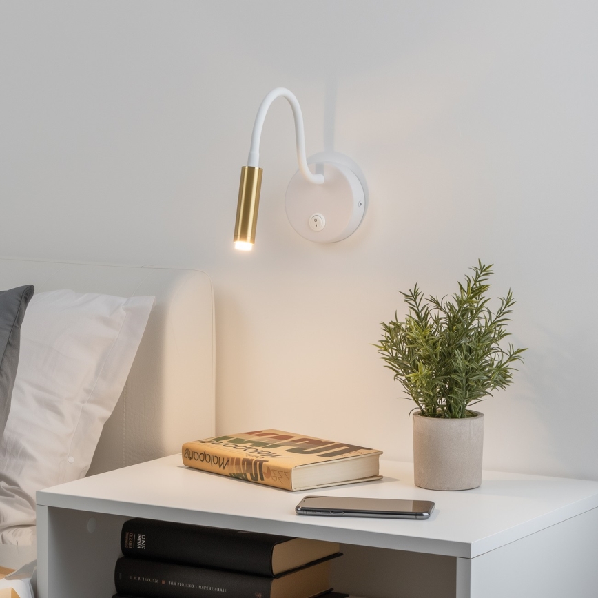 Brilagi - Dimmbare, flexible LED-Wandleuchte MAYA 1xG9/4W/230V weiß/golden 2700-6500K Wi-Fi Tuya