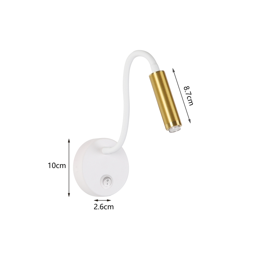 Brilagi - Dimmbare, flexible LED-Wandleuchte MAYA 1xG9/4W/230V weiß/golden 2700-6500K Wi-Fi Tuya