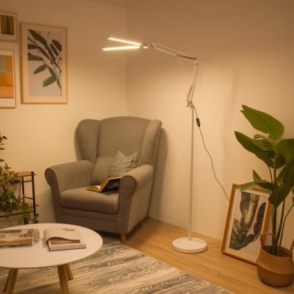 BRILAGI - dimmbare, flexible LED-Stehlampe VARIO LED/14W/230V 3000-6000K 157 cm weiß