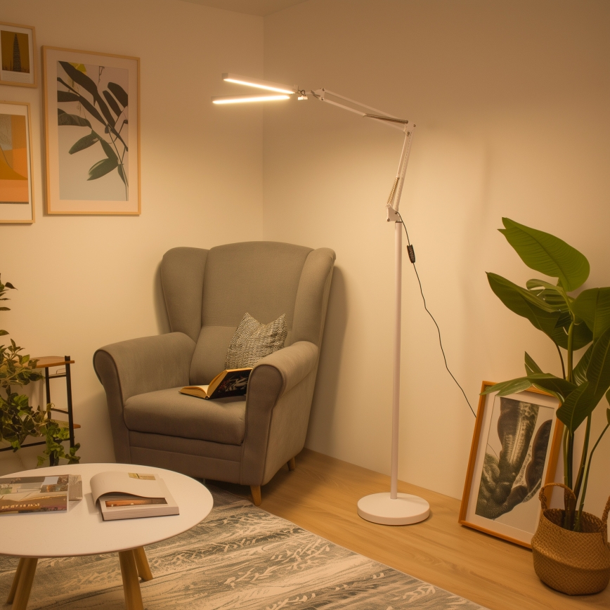 BRILAGI - dimmbare, flexible LED-Stehlampe VARIO LED/14W/230V 3000-6000K 157 cm weiß