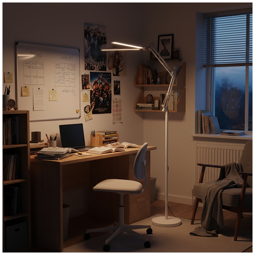 BRILAGI - dimmbare, flexible LED-Stehlampe VARIO LED/14W/230V 3000-6000K 157 cm weiß