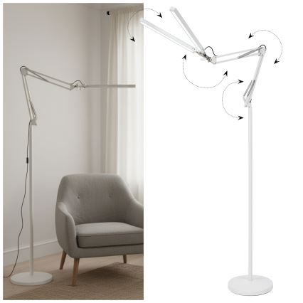 BRILAGI - dimmbare, flexible LED-Stehlampe VARIO LED/14W/230V 3000-6000K 157 cm weiß