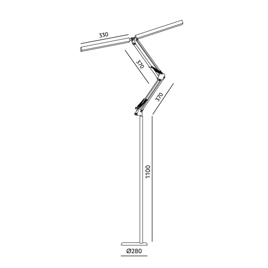 BRILAGI - dimmbare, flexible LED-Stehlampe VARIO LED/14W/230V 3000-6000K 157 cm weiß