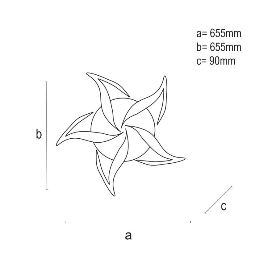 Brilagi - Dimmbare LED-Anbauleuchte TWIST LED/55W/230V 3000-6500K weiß + Fernbedienung