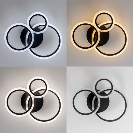 Brilagi - Dimmbare LED-Aufbauleuchte ORBITS LED/40W/230V 3000-6500K schwarz + Fernbedienung