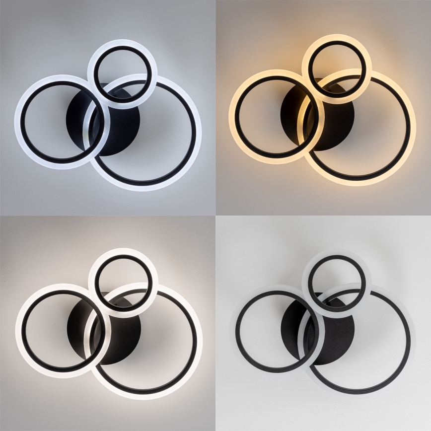 Brilagi - Dimmbare LED-Aufbauleuchte ORBITS LED/40W/230V 3000-6500K schwarz + Fernbedienung