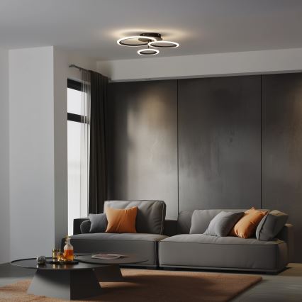 Brilagi - Dimmbare LED-Aufbauleuchte ORBITS LED/40W/230V 3000-6500K schwarz + Fernbedienung