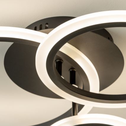 Brilagi - Dimmbare LED-Aufbauleuchte ORBITS LED/40W/230V 3000-6500K schwarz + Fernbedienung