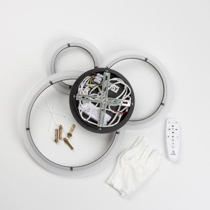 Brilagi - Dimmbare LED-Aufbauleuchte ORBITS LED/40W/230V 3000-6500K schwarz + Fernbedienung