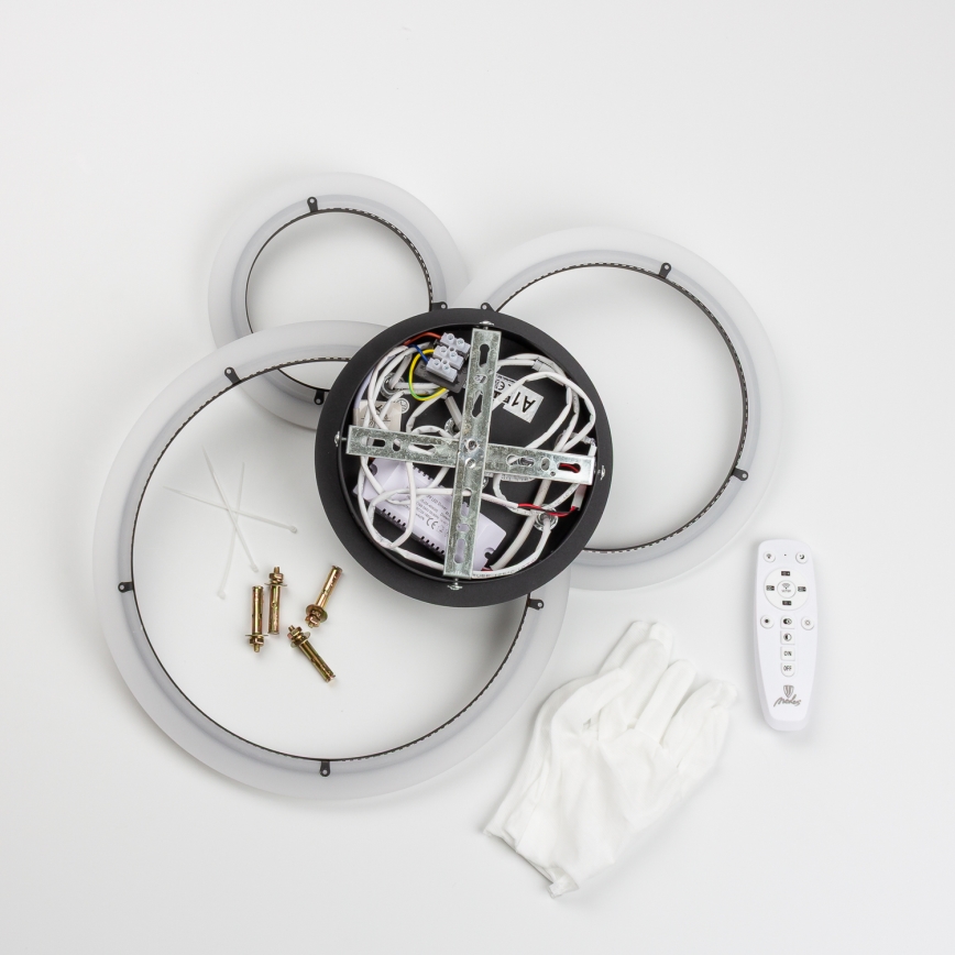 Brilagi - Dimmbare LED-Aufbauleuchte ORBITS LED/40W/230V 3000-6500K schwarz + Fernbedienung