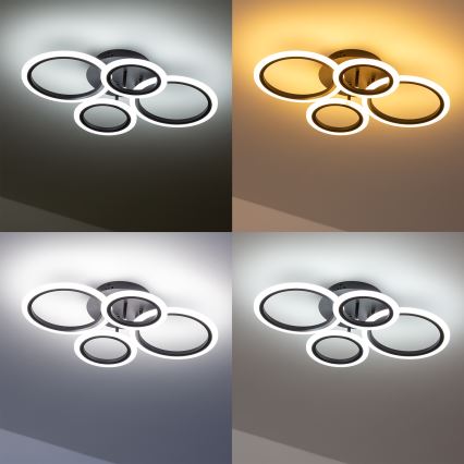 Brilagi - Dimmbare LED-Aufbauleuchte ORBITS LED/50W/230V 3000-6500K anthrazit + Fernbedienung