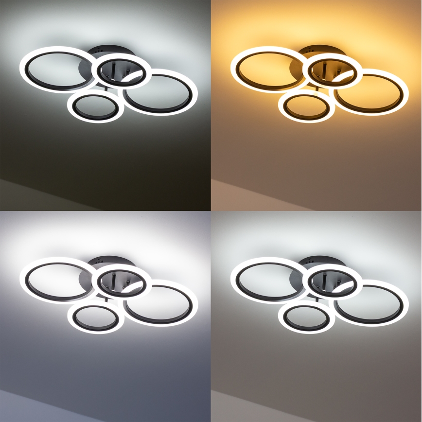 Brilagi - Dimmbare LED-Aufbauleuchte ORBITS LED/50W/230V 3000-6500K anthrazit + Fernbedienung