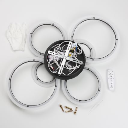 Brilagi - Dimmbare LED-Aufbauleuchte ORBITS LED/85W/230V 3000-6500K schwarz + Fernbedienung