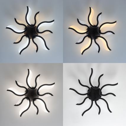 Brilagi - Dimmbare LED-Aufbauleuchte TWIST LED/65W/230V 3000-6500K schwarz + Fernbedienung