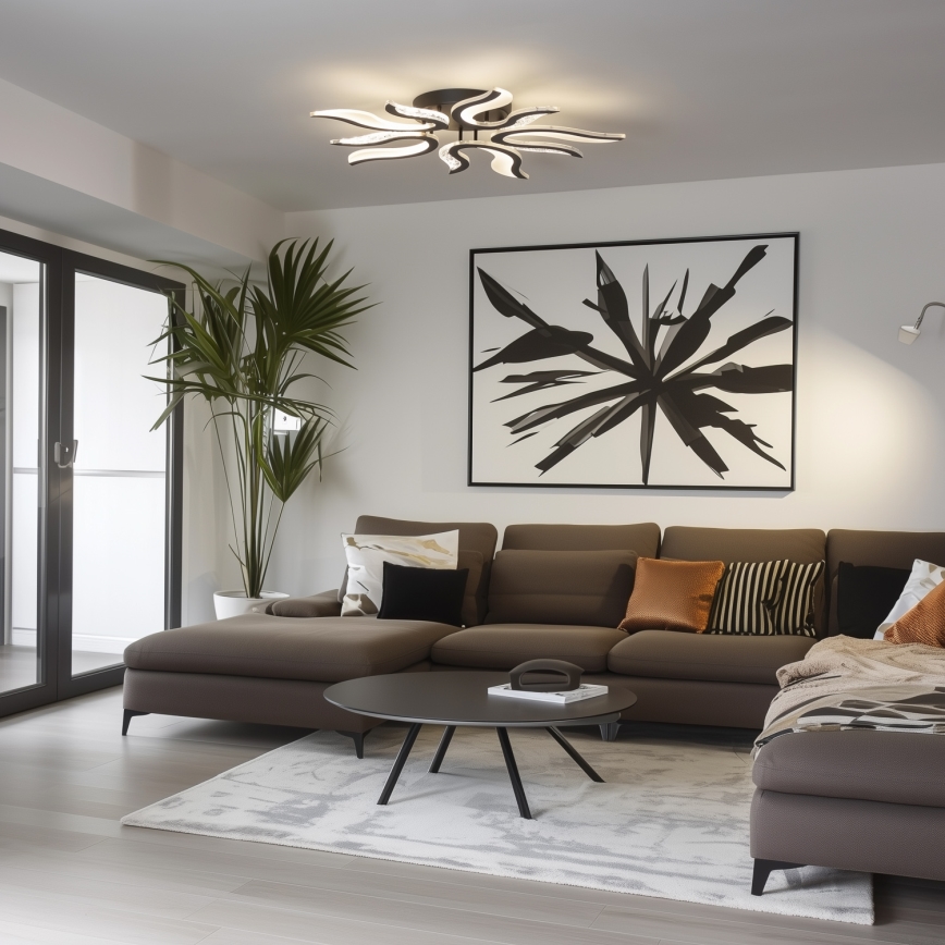 Brilagi - Dimmbare LED-Aufbauleuchte TWIST LED/65W/230V 3000-6500K schwarz + Fernbedienung