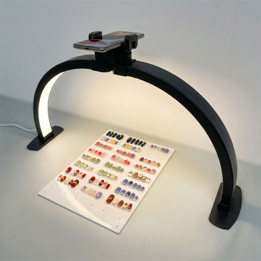 BRILAGI - LED dimmbare Modellbau-Bogen-Schreibtischlampe mit Halter RADIO LED/25W/24/230V 3000/4000/6500K schwarz