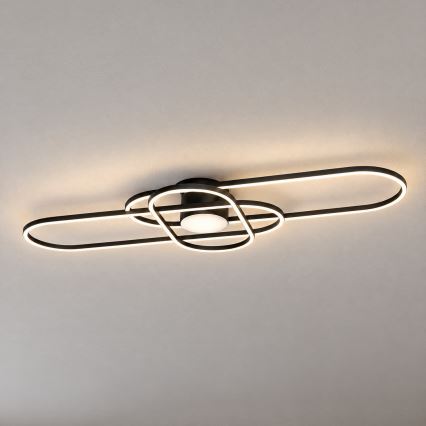 BRILAGI - LED-dimmbare Deckenleuchte APOLLO LED/58W/230V 3000-6500K 43,2x101,2 cm schwarz + Fernbedienung