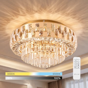 BRILAGI - dimmbare LED-Deckenleuchte AURELIA LED/45W/230V 3000-6000K Ø 50 cm gold + Fernbedienung