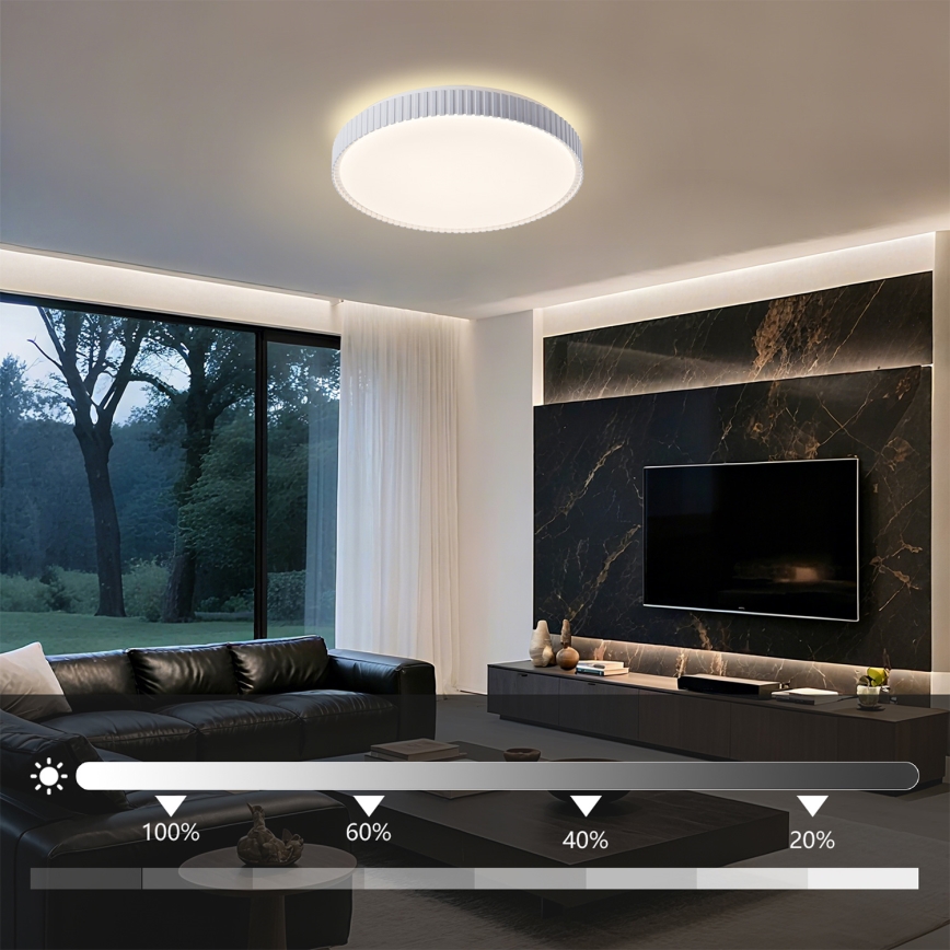 Brilagi - LED dimmbare Deckenleuchte CORVO LED/72W/230V 3000-6000K weiß Ø 50 cm + Fernbedienung