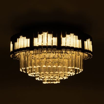 BRILAGI - Dimmbare LED-Deckenleuchte CROWN LED/41W/230V 3000-6000K Durchmesser 48 cm schwarz + Fernbedienung