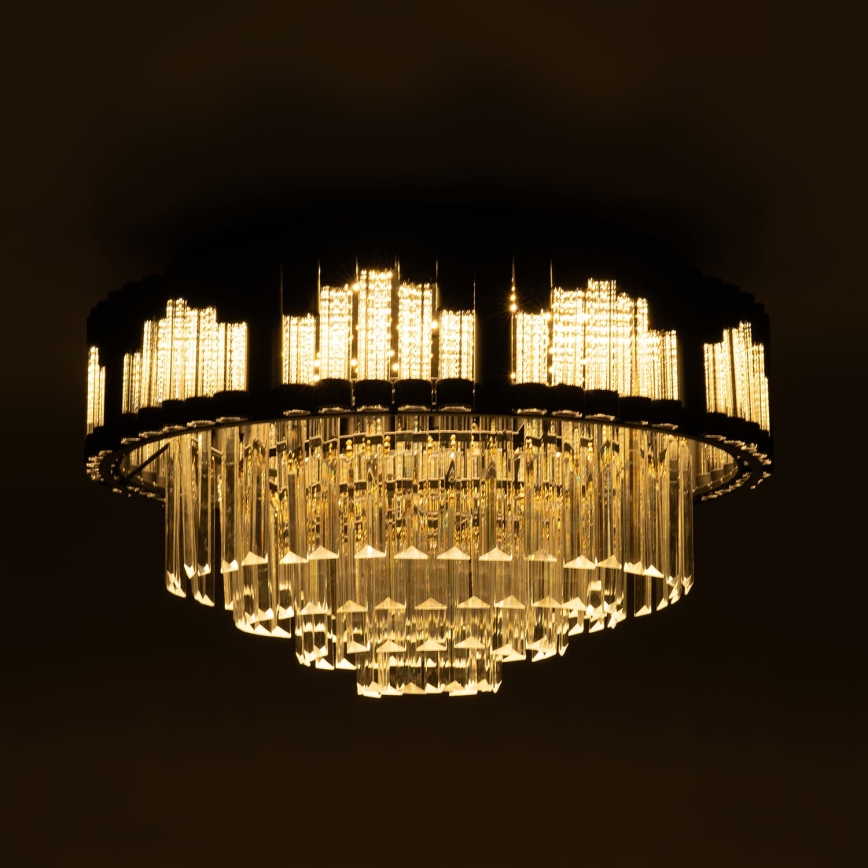 BRILAGI - Dimmbare LED-Deckenleuchte CROWN LED/41W/230V 3000-6000K Durchmesser 48 cm schwarz + Fernbedienung