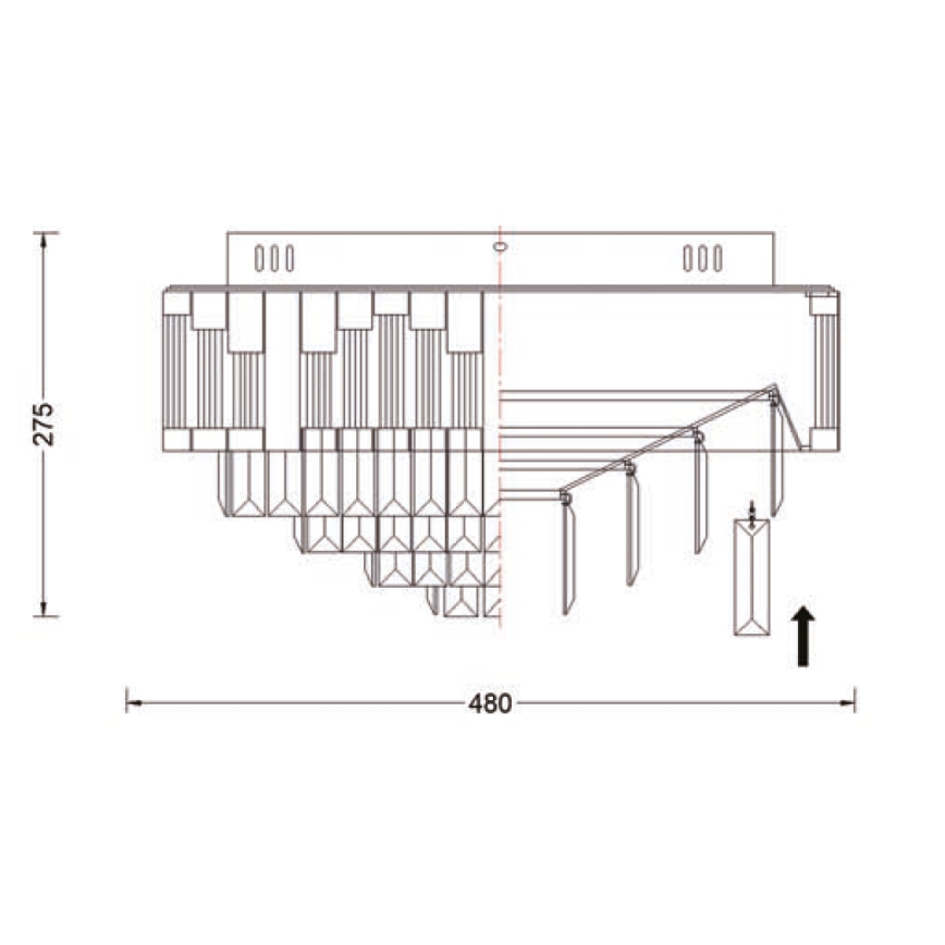 Brilagi - Dimmbare LED-Deckenleuchte CROWN LED/41W/230V 3000-6000K Durchmesser 48 cm schwarz + Fernbedienung