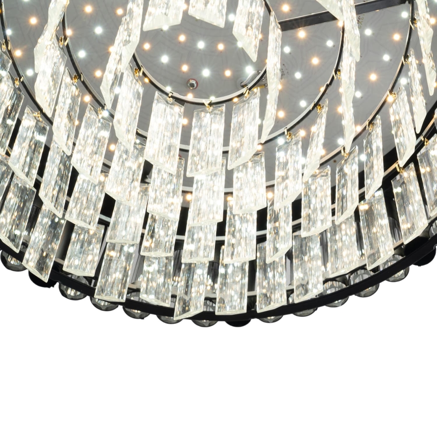 BRILAGI - Dimmbare LED-Deckenleuchte CROWN LED/41W/230V 3000-6000K Durchmesser 48 cm schwarz + Fernbedienung