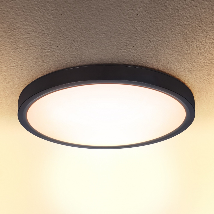 Brilagi - Dimmbare LED-Deckenleuchte ESTELA LED/36W/230V 3000-6500K ø 30 cm schwarz + Fernbedienung