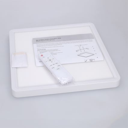 Brilagi - LED-dimmbare Deckenleuchte ESTELA SQUARE LED/36W/230V 3000-6500K 31x31 cm weiß + Fernbedienung