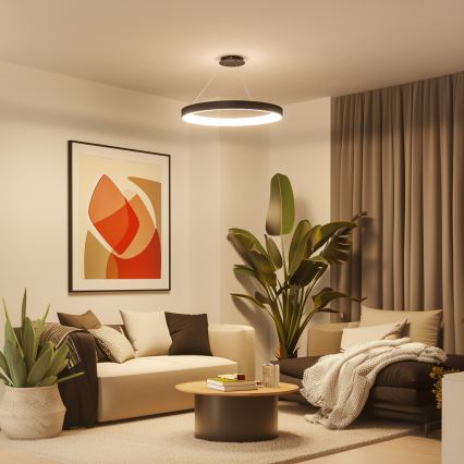 Brilagi - dimmbare LED-Hängeleuchte an Drahtseil FALCON II LED/108W/230V 3000-6500K Ø 80 cm schwarz + Fernbedienung