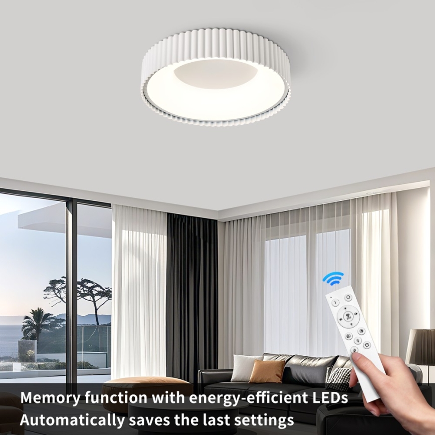 BRILAGI - LED dimmbare Deckenleuchte FALCON MODERN LED/30W/230V 3000-6000K Ø 40 cm weiß + Fernbedienung