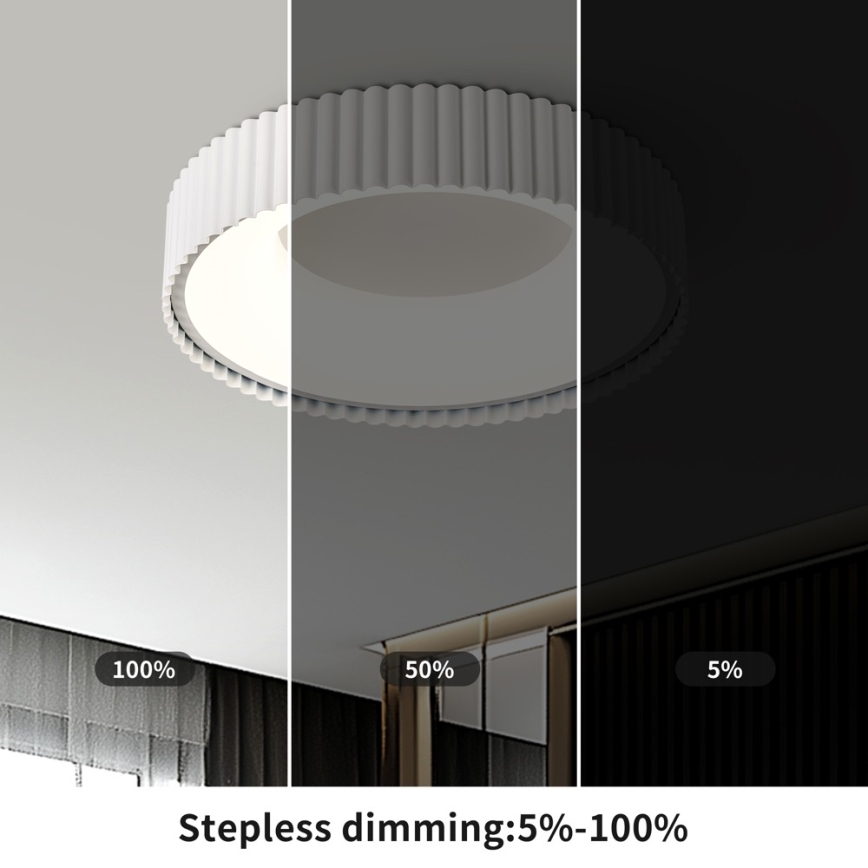 BRILAGI - LED dimmbare Deckenleuchte FALCON MODERN LED/30W/230V 3000-6000K Ø 40 cm weiß + Fernbedienung