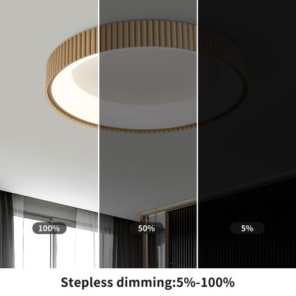 Brilagi - dimmbare LED-Deckenleuchte FALCON MODERN LED/54W/230V 3000-6500K 60 cm beige + Fernbedienung
