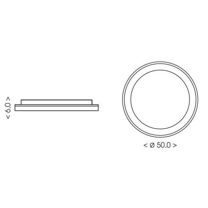 BRILAGI - Dimmbare LED-Deckenleuchte FALCON SLIM LED/42W/230V 3000-6500K Ø 50 cm beige + Fernbedienung