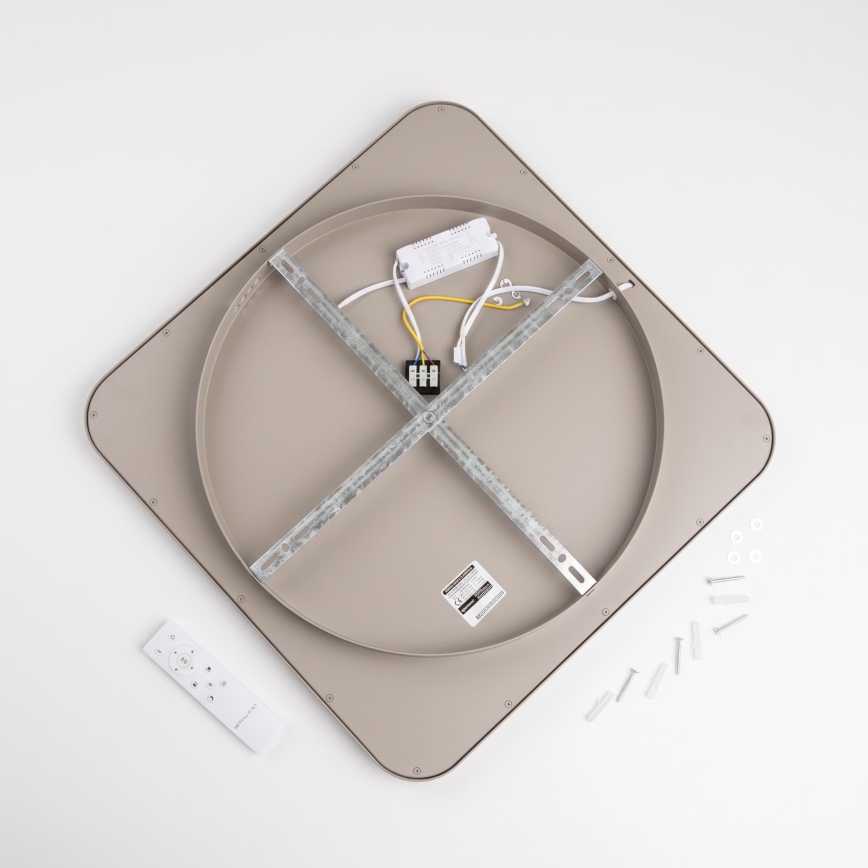 BRILAGI - LED-dimmbare Deckenleuchte FALCON SLIM LED/50W/230V 3000-6500K 50x50 cm beige + Fernbedienung