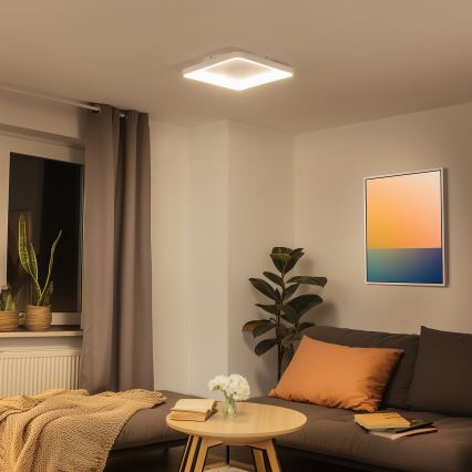 Brilagi - dimmbare LED-Deckenleuchte FALCON SLIM LED/50W/230V 3000-6500K 50x50 cm weiß + Fernbedienung